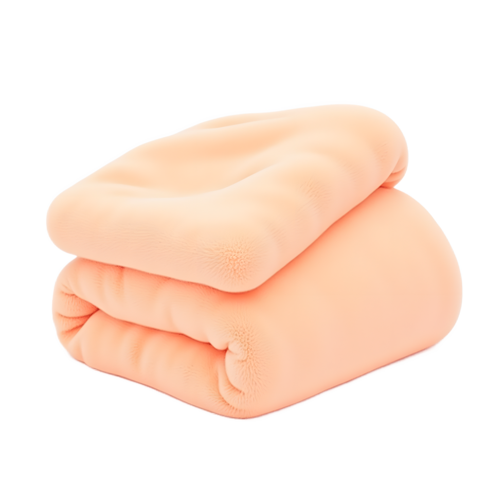 Soft Peach Fleece Blanket Cozy Throw for Home png