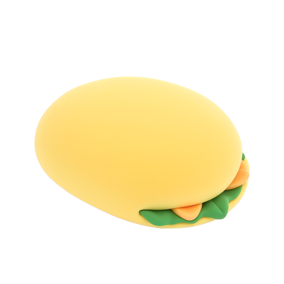 Cute Cartoon Sandwich 3D Render Illustration png