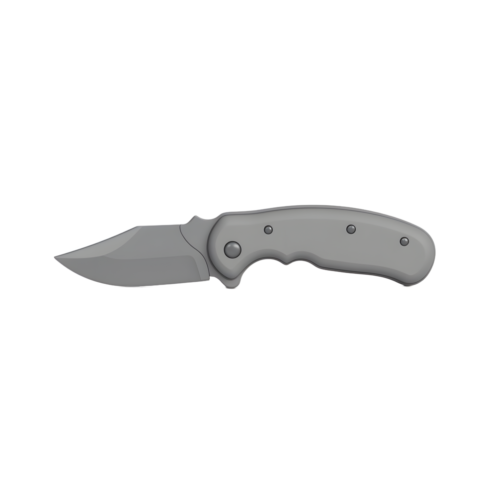 Gray Folding Pocket Knife Product Image png