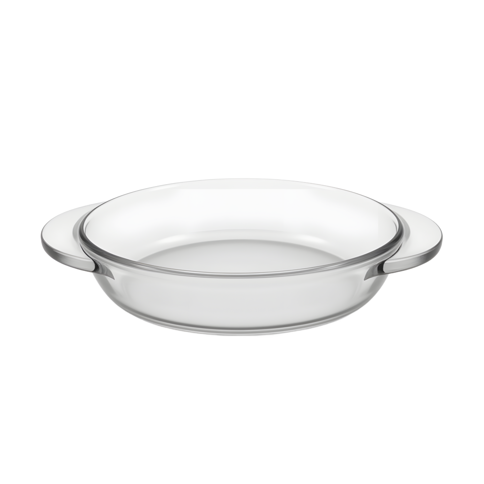 Clear Glass Baking Dish with Handles Perfect for Oven Use png