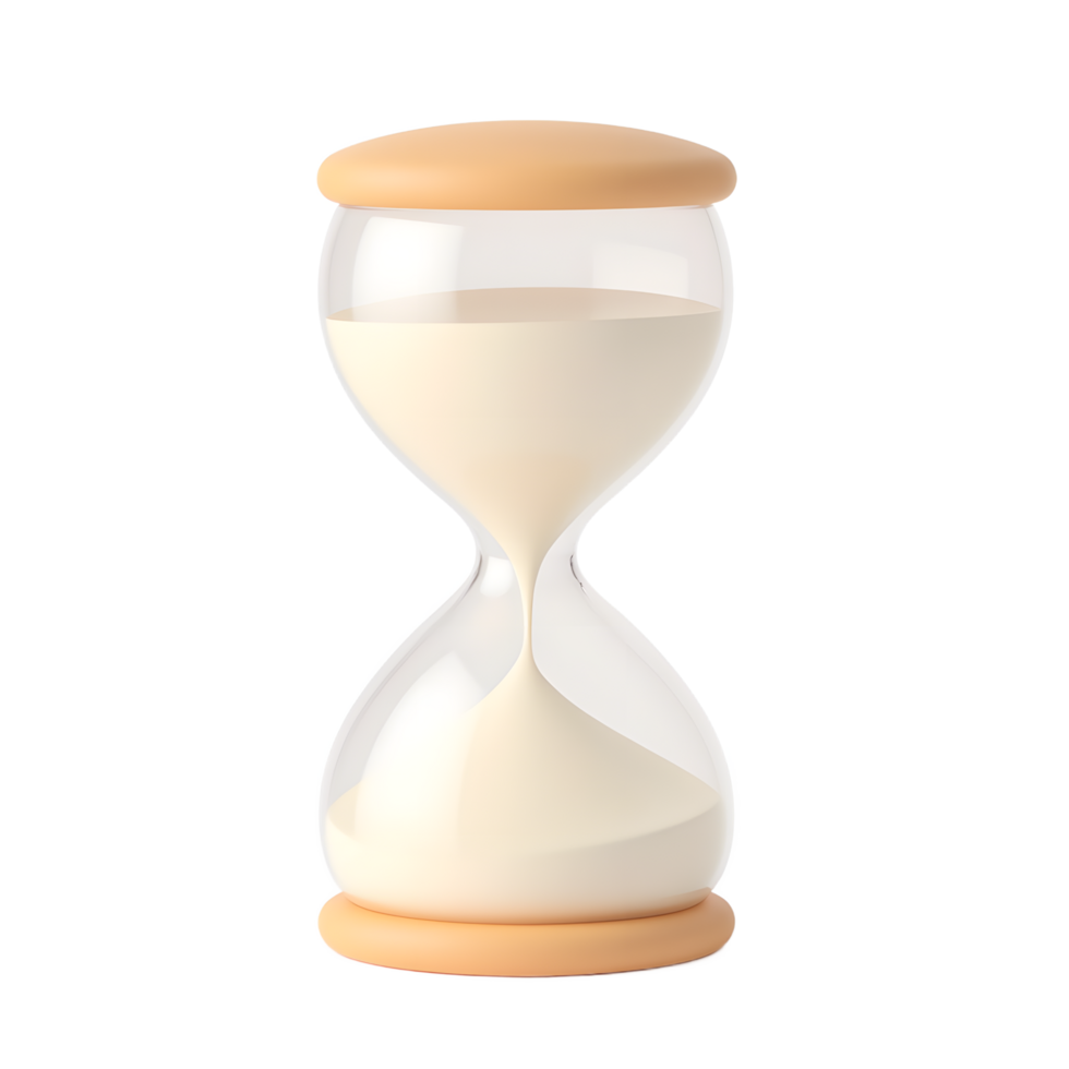 Elegant Hourglass Sand Timer Design Element png