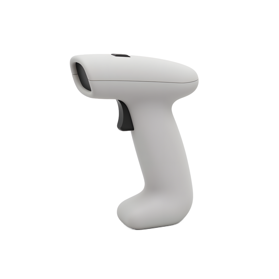 Modern Wireless Barcode Scanner Gun for Retail and Inventory png