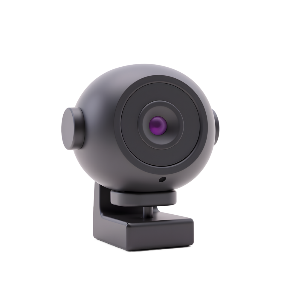 Sleek Black Webcam for Conferencing and Streaming png