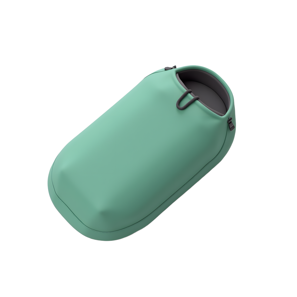 Mint Green Sleeping Bag for Camping and Travel Adventures png