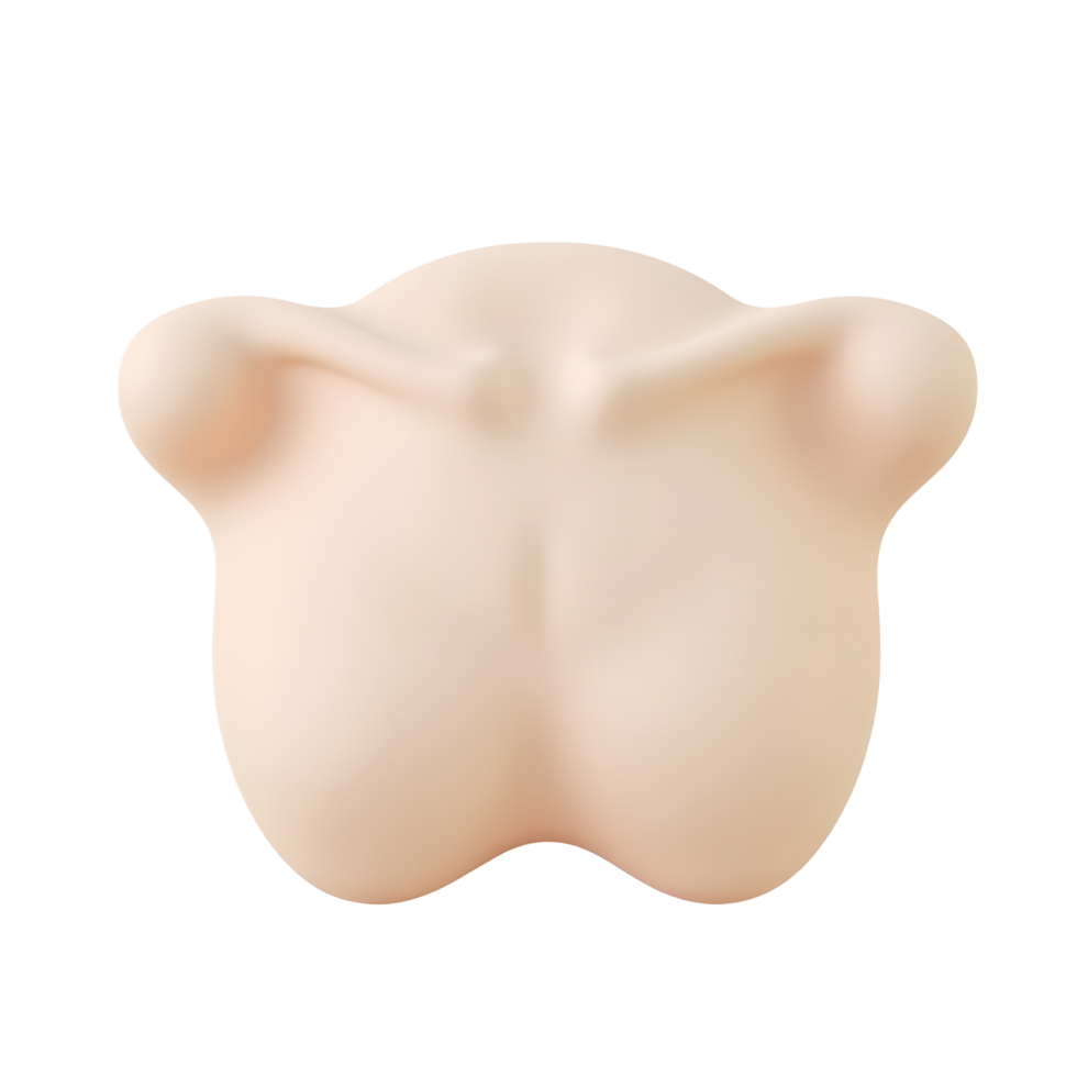 Abstract Beige 3D Render of a Smooth Form png