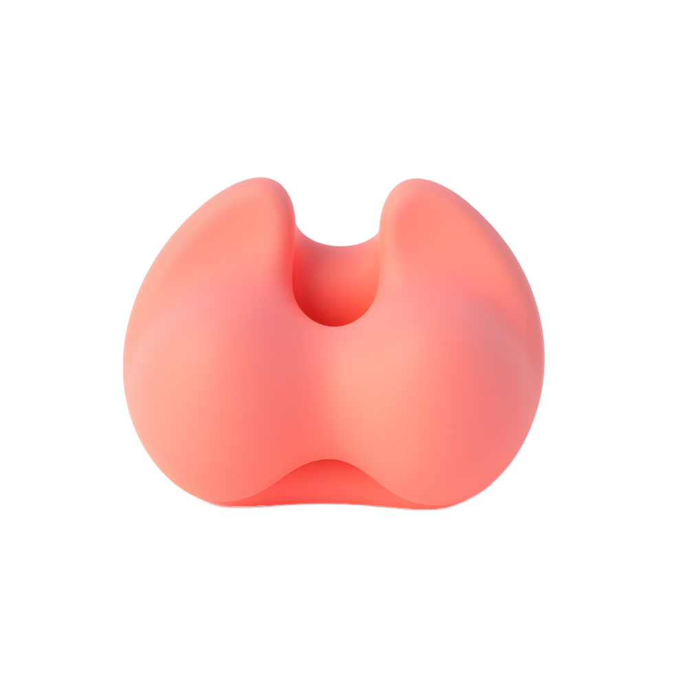 Abstract Peach-Colored 3D Form Design Element png