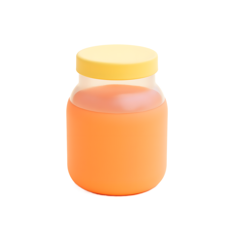 Orange Juice Bottle with Yellow Lid Product Mockup png