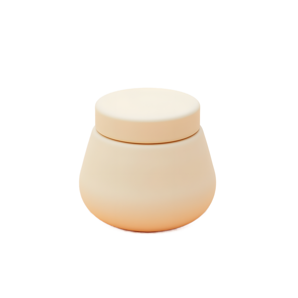 Cream Jar Mockup Beige Cosmetic Container Product png
