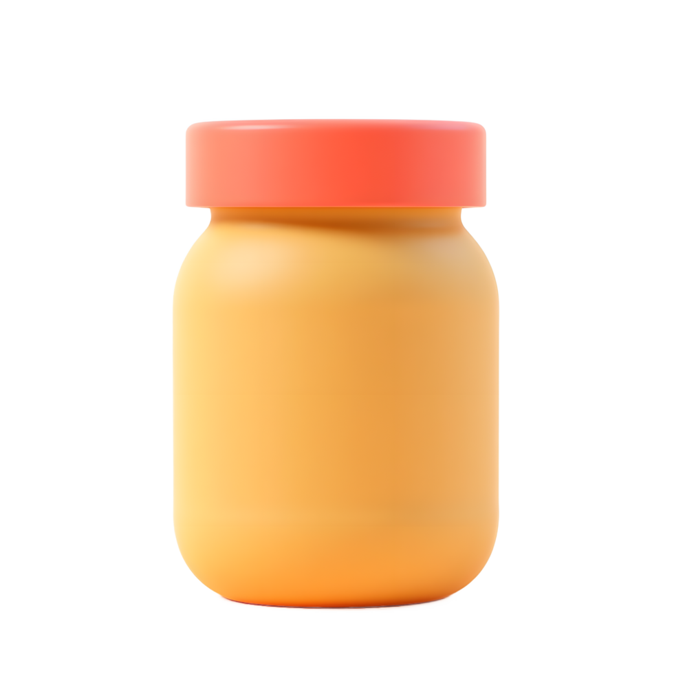 Orange Jar with Pink Lid Product Mockup png