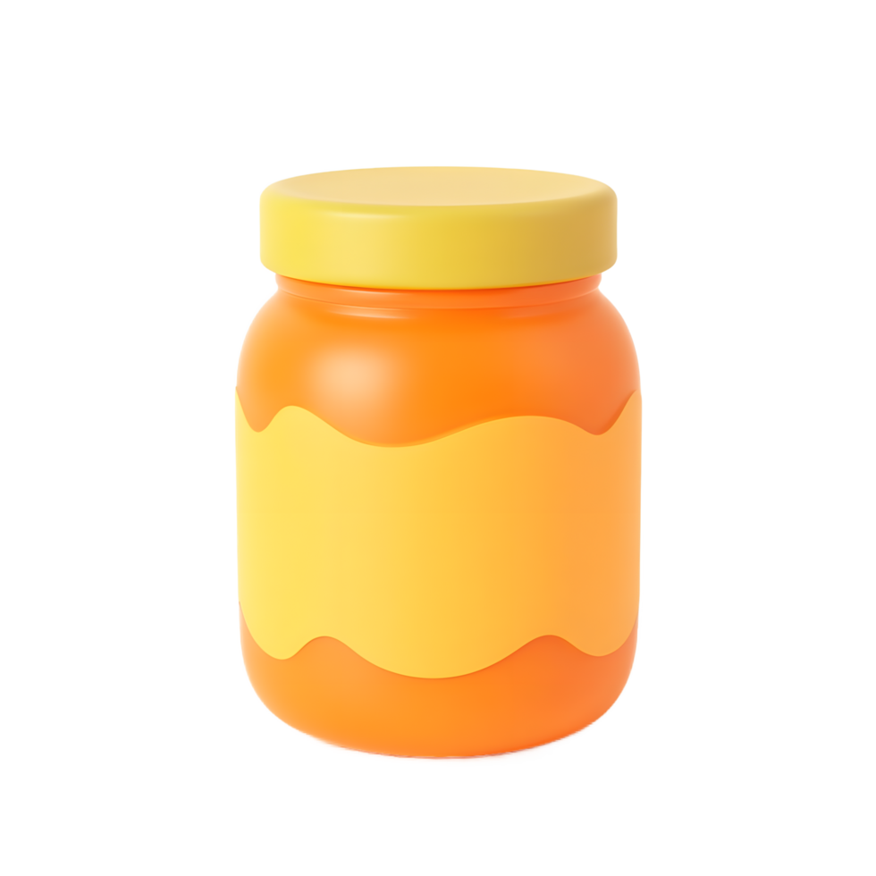 Orange and Yellow Honey Jar Product Mockup png