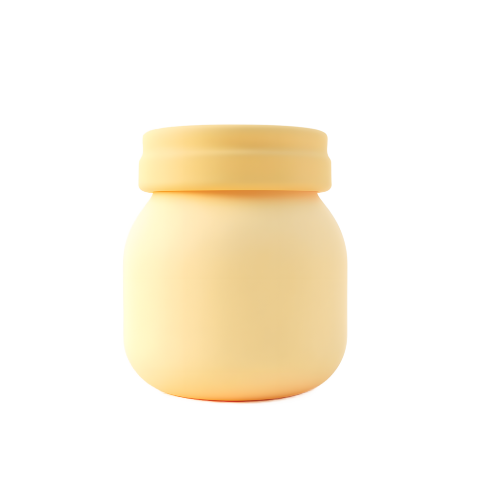 Pastel Yellow Jar Mockup Product Packaging Design png