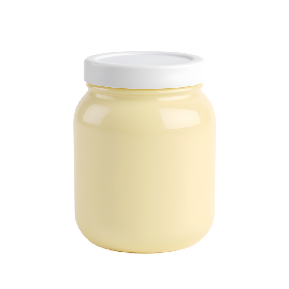 Jar of Creamy Mayonnaise Ready for Use png