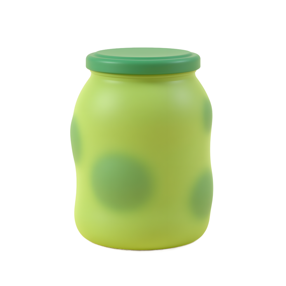 Green Jar Packaging Design with Lid Mockup png