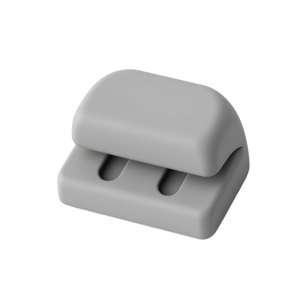Compact Gray Mini Hole Punch Office Desk Accessory png