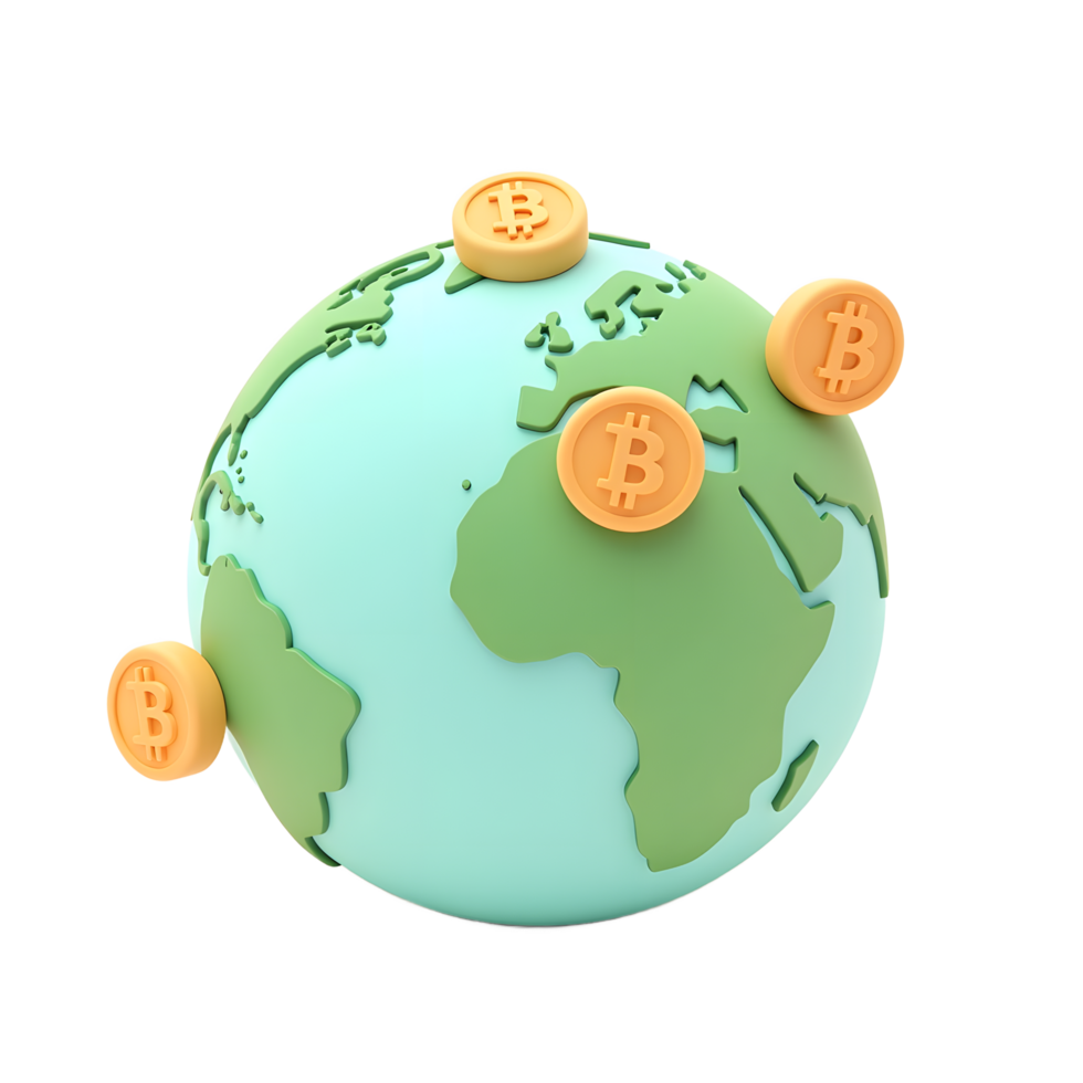 Global Bitcoin Cryptocurrency Worldwide Digital Currency Adoption png