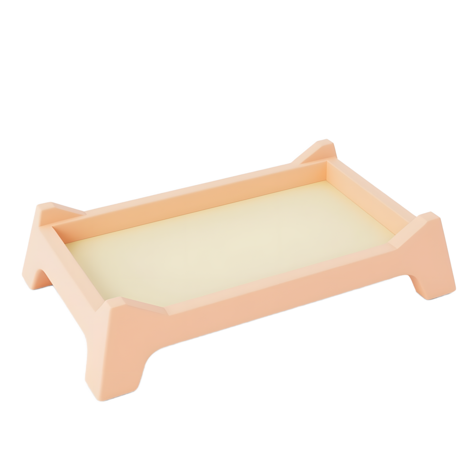 Peach Colored Modern Tray Desk Organizer for Office Supplies png
