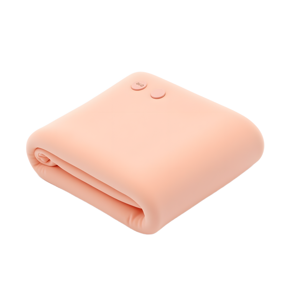 Portable Peach Heated Blanket for Cozy Comfort png