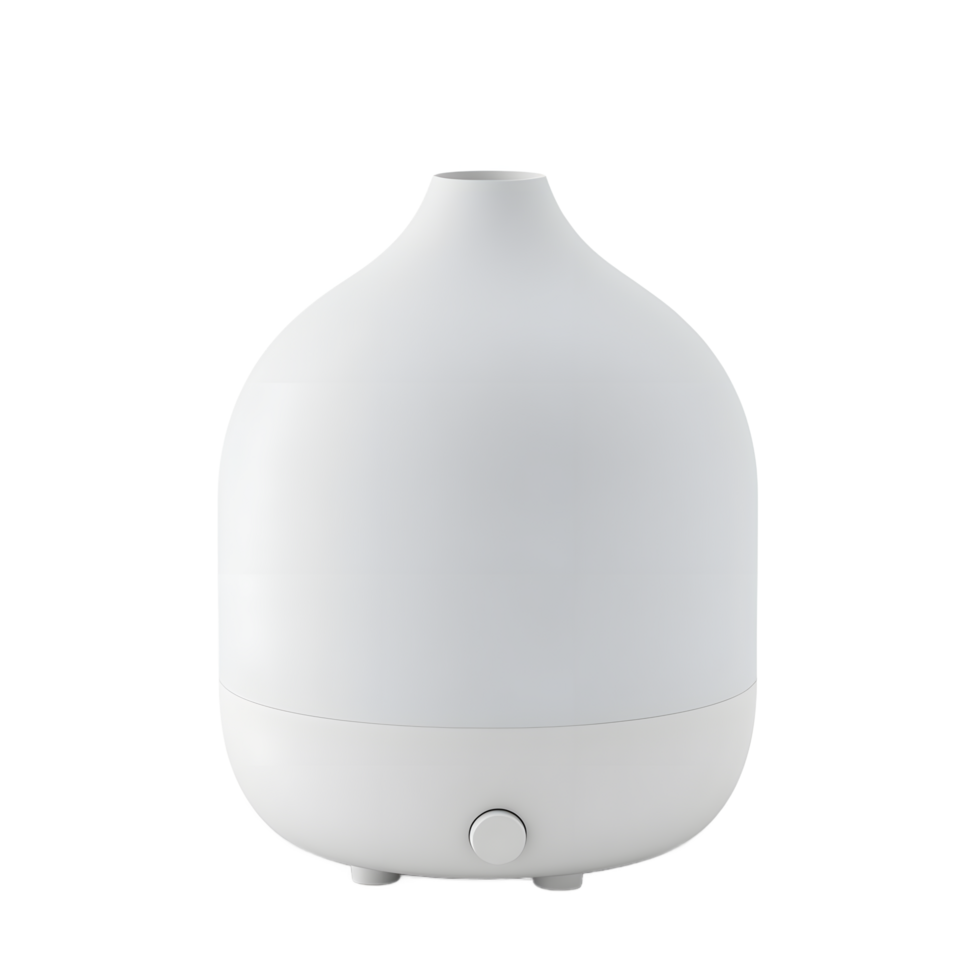 Modern White Ceramic Essential Oil Diffuser for Aromatherapy png