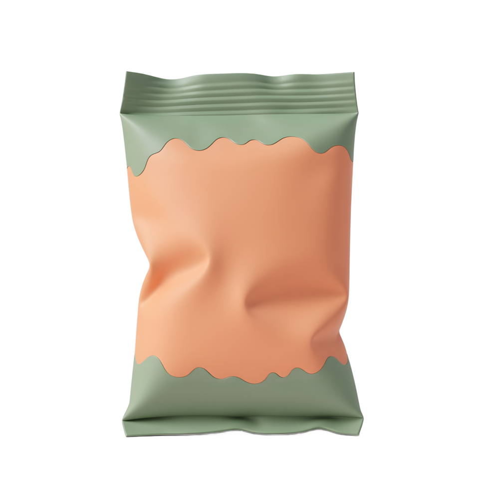 Blank Snack Pouch Packaging Mockup Design png