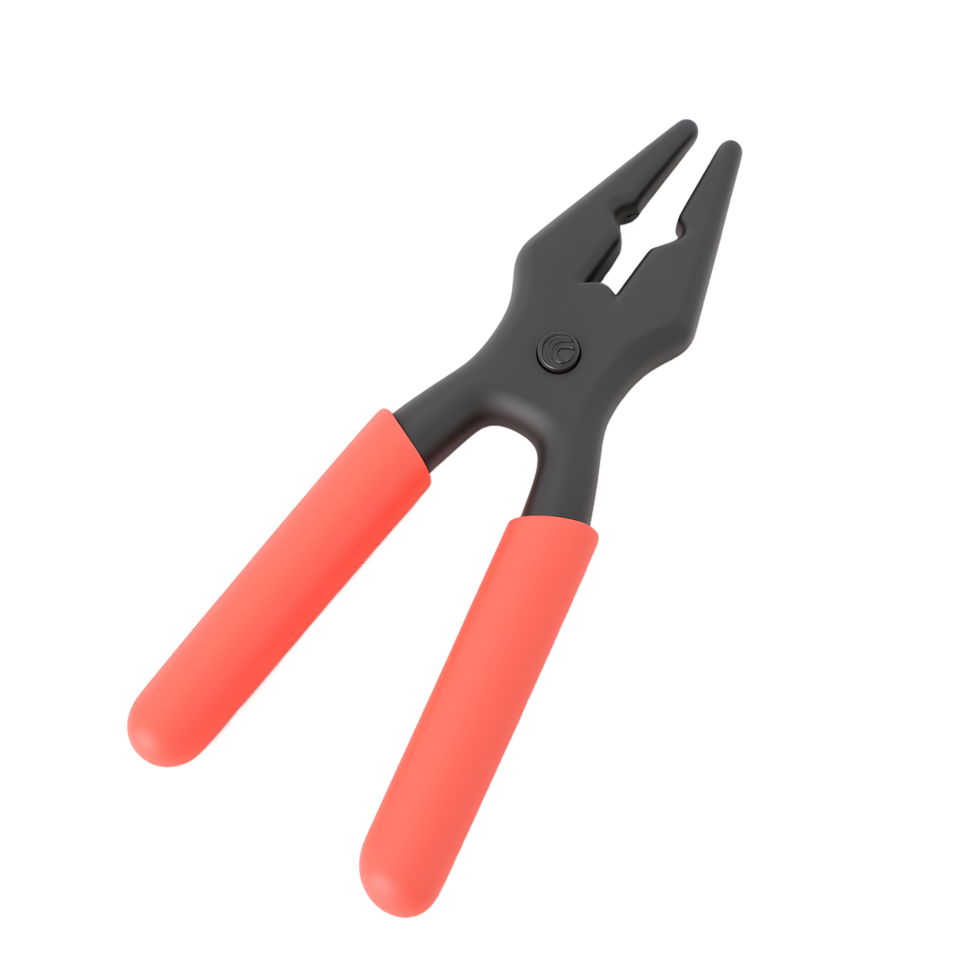 Red-Handled Black Pliers for DIY Projects and Repairs png