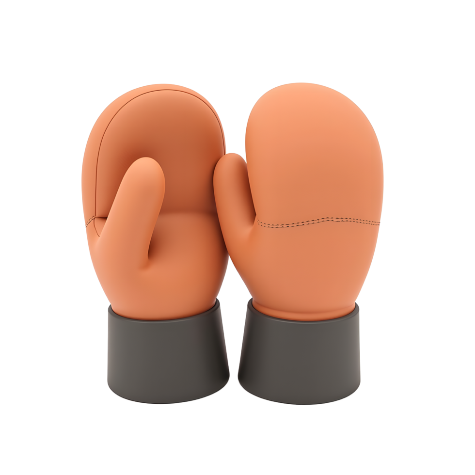 Cartoon Boxing Gloves 3D Render Illustration png