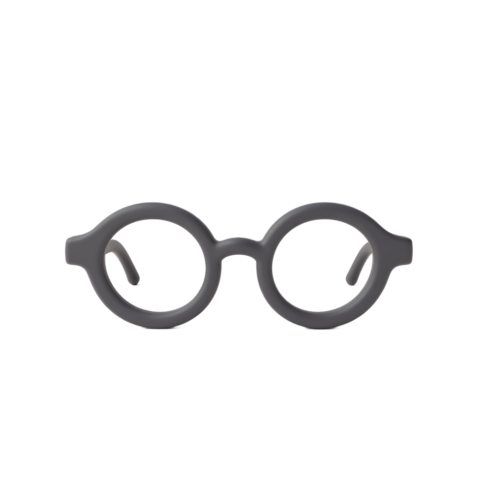 Stylish Round Grey Eyeglasses Modern Frame Design png