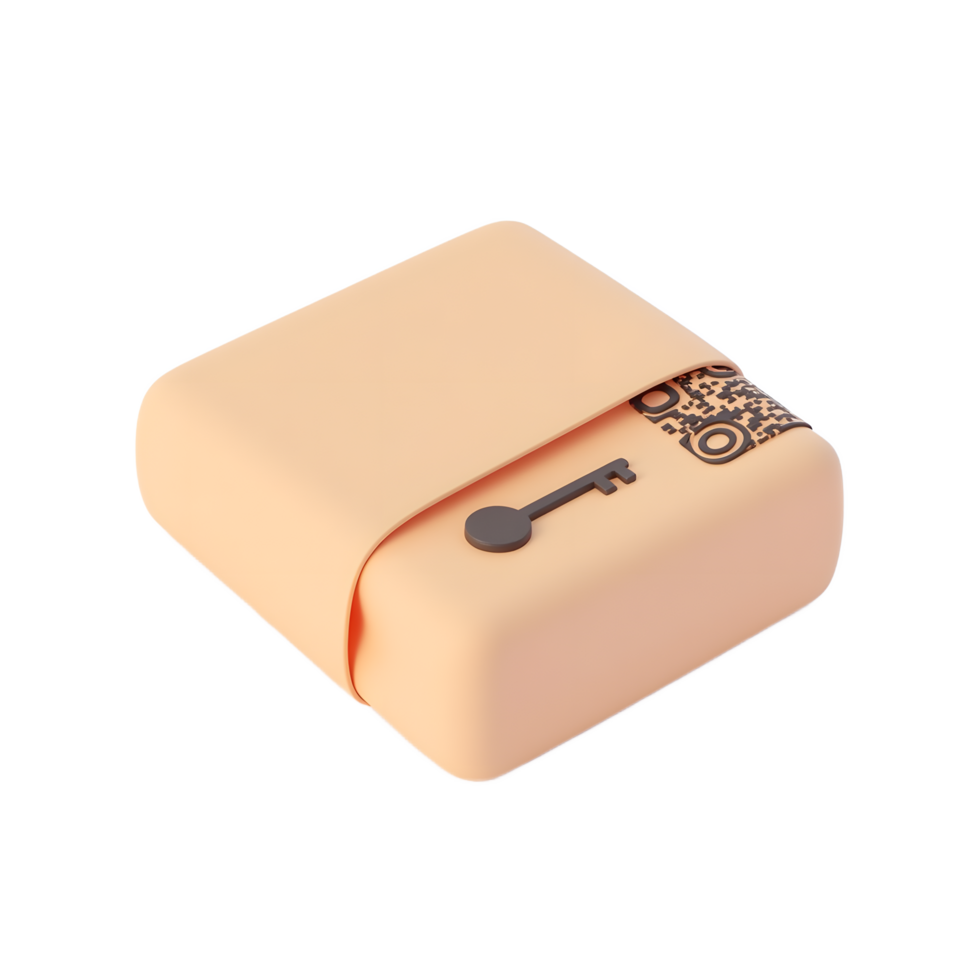 Digital Key Security 3D Render of Secure Package png