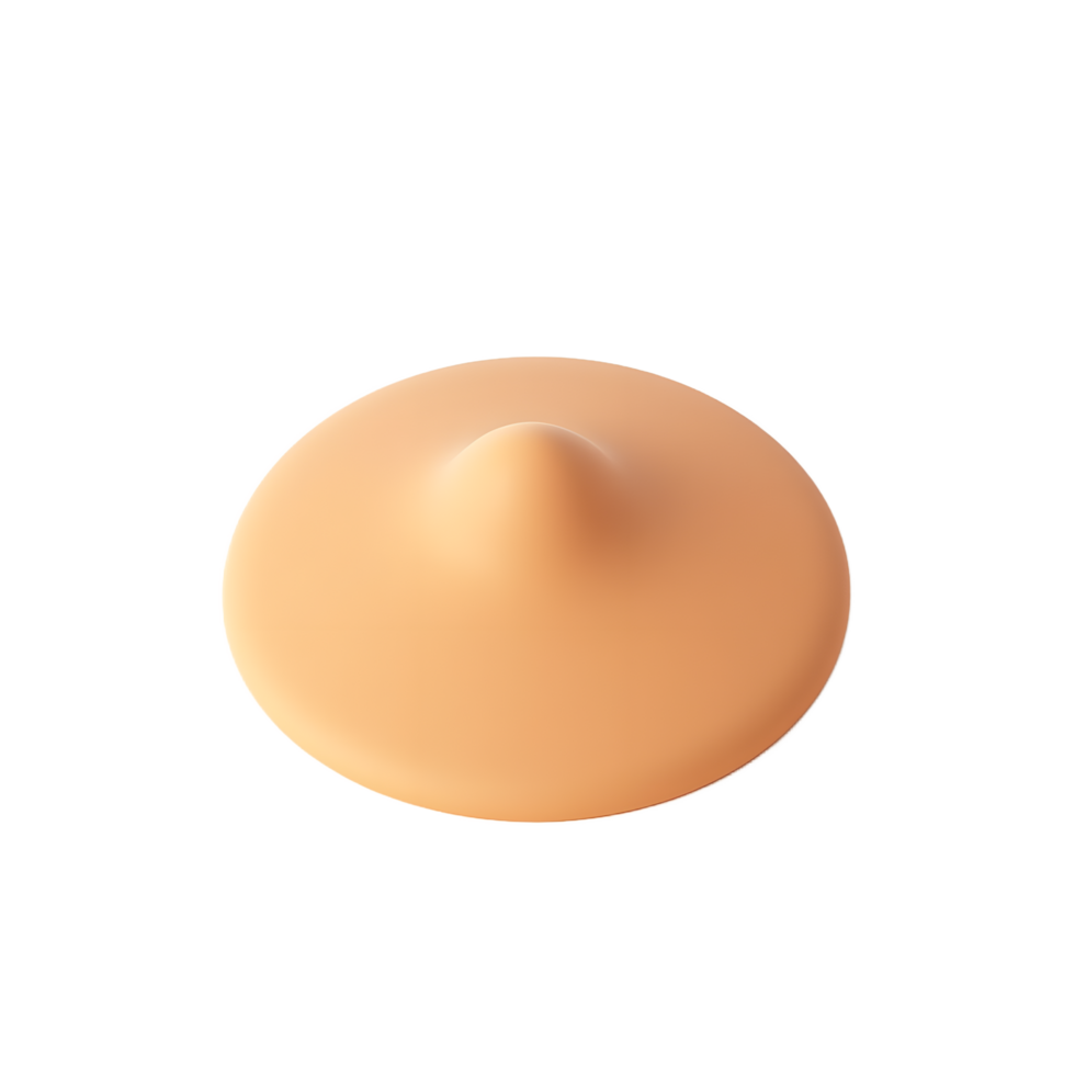 Abstract Peach Dome Shape 3D Render Minimalist Design png