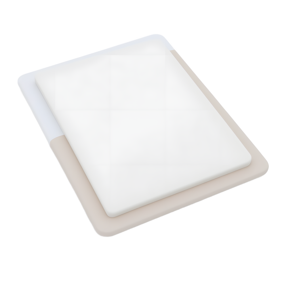 Blank Beige and White Rectangle Mockup for Design png
