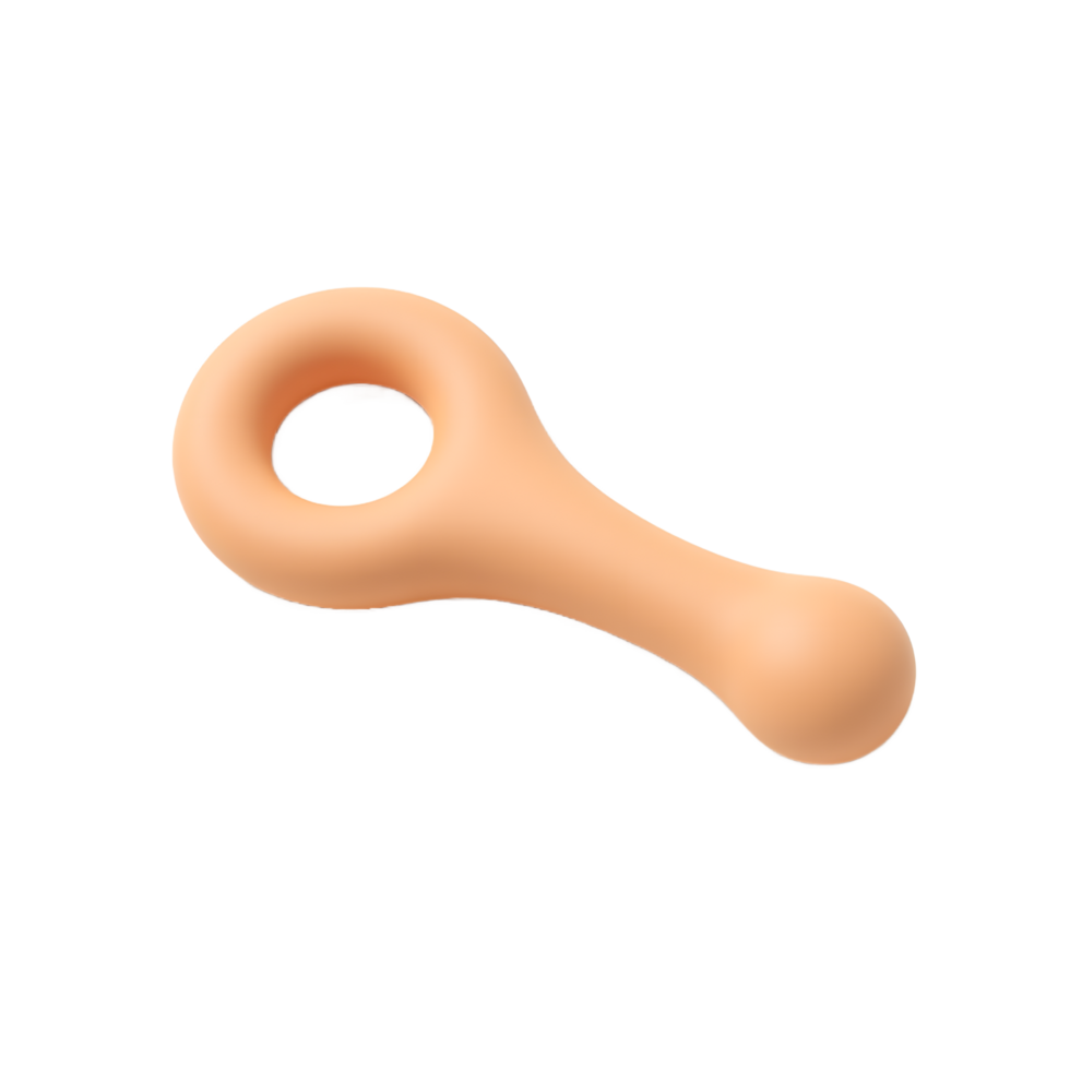 Peach-Colored Abstract 3D Shape Design Element png