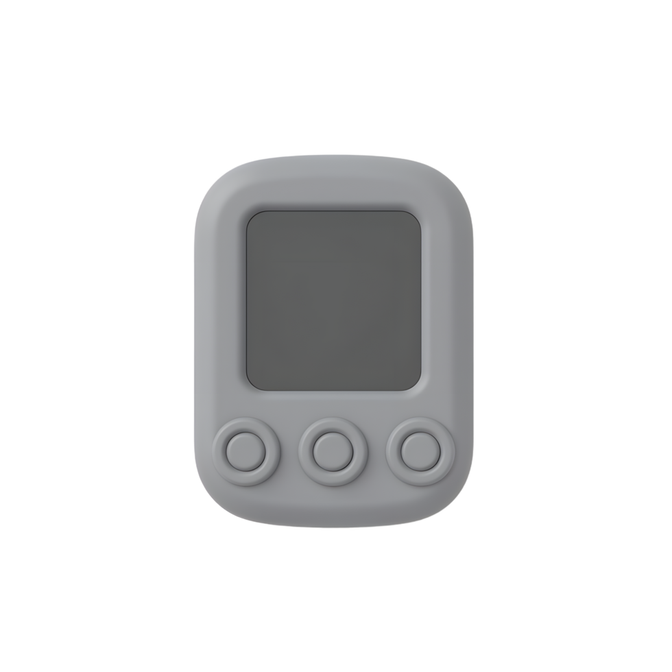 Gray Digital Timer with Buttons Simple Kitchen Gadget png