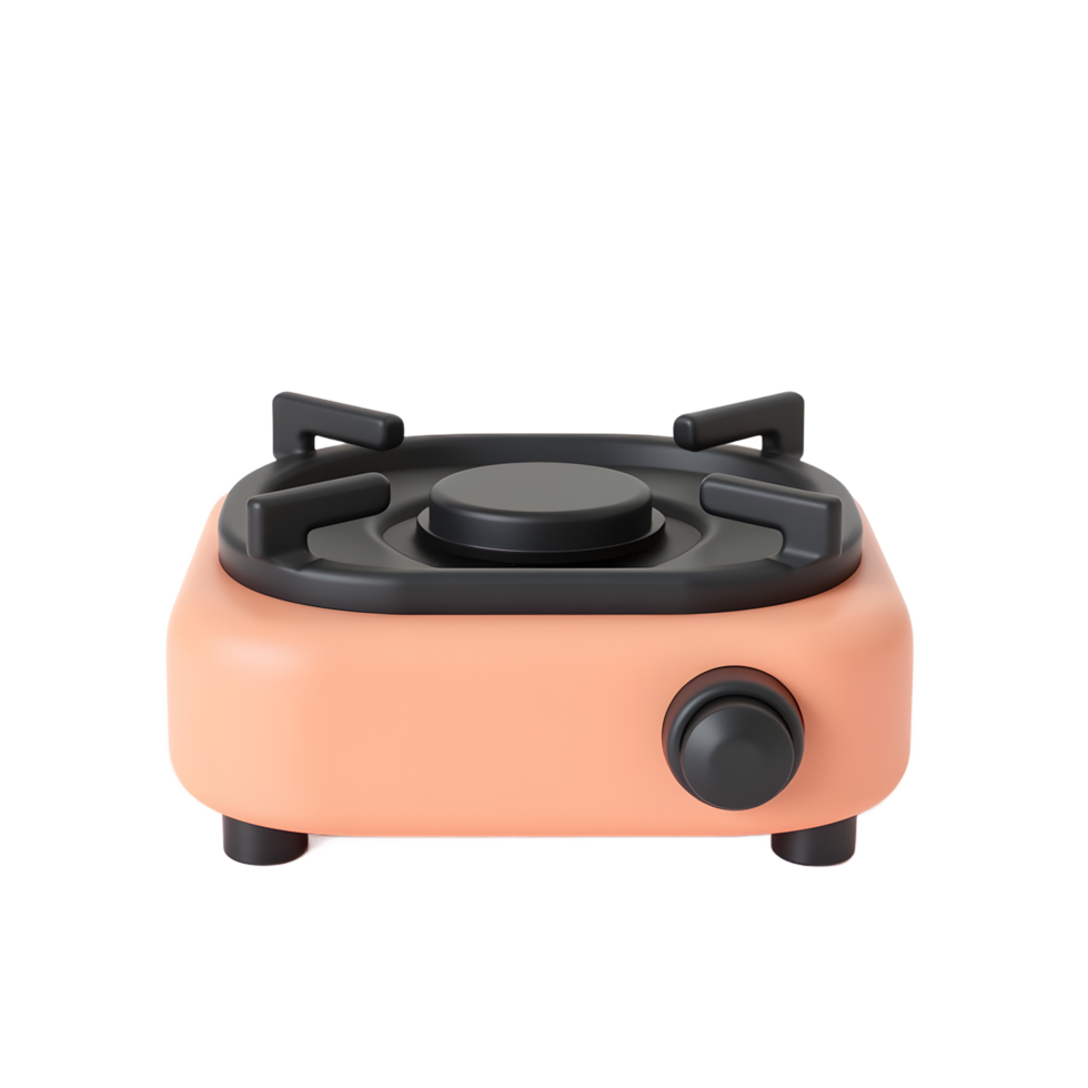 Compact Peach Portable Gas Stovetop Burner png