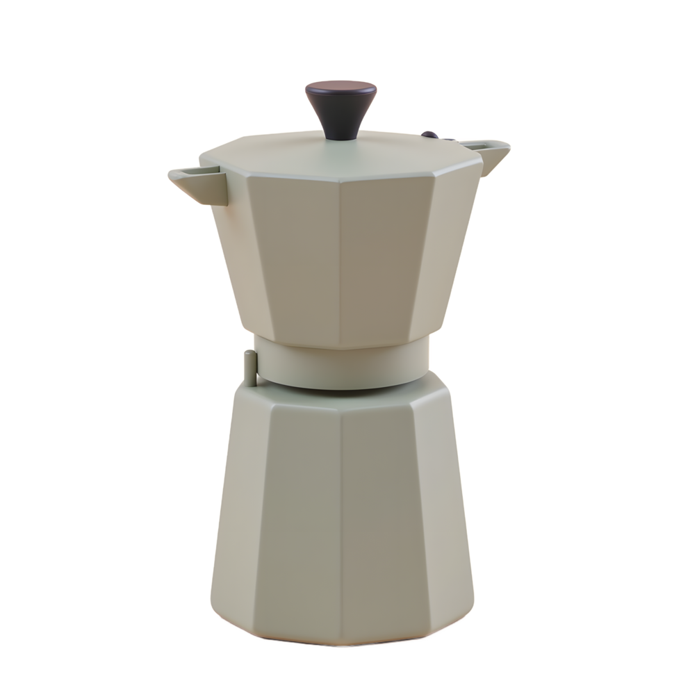 Sage Green Stovetop Coffee Maker Espresso Pot png