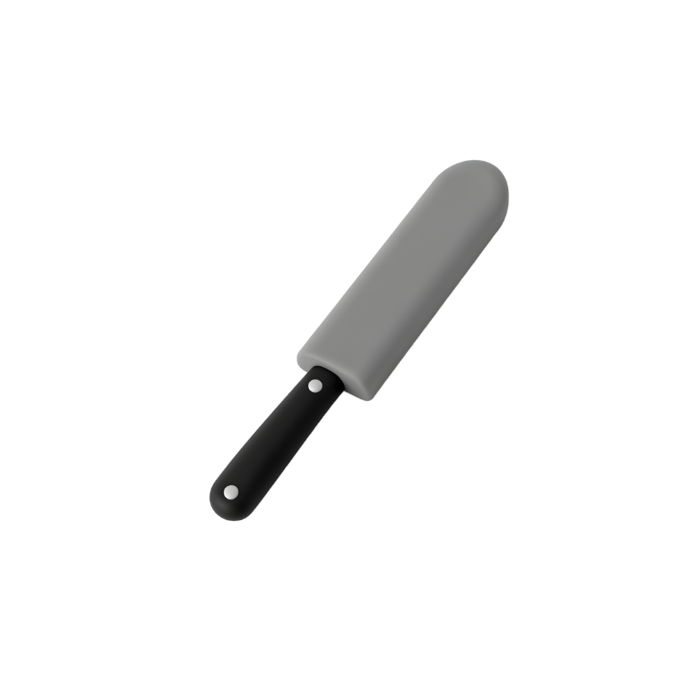 Silicone Baking Spatula with Black Handle for Easy Cake Frosting png