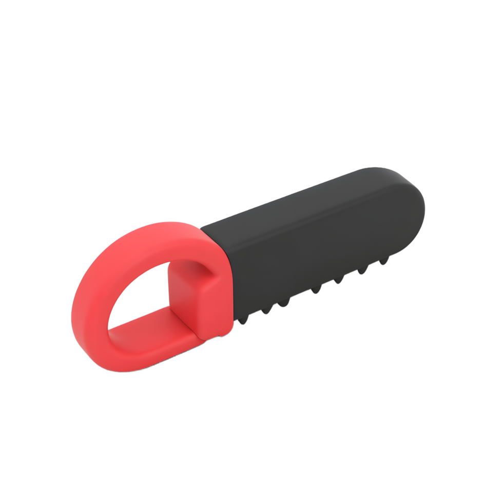 Red and Black Handheld Saw Toy for Kids png