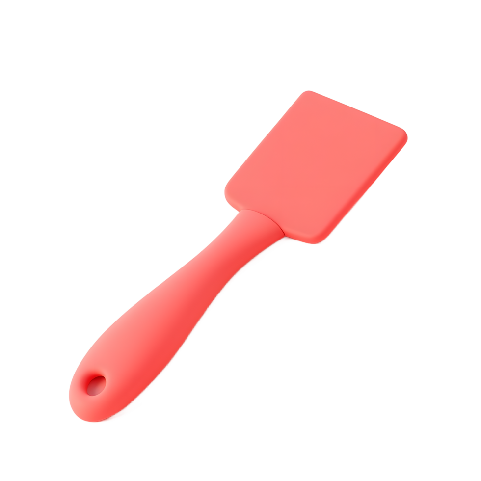 Pink Silicone Spatula for Baking and Cooking png