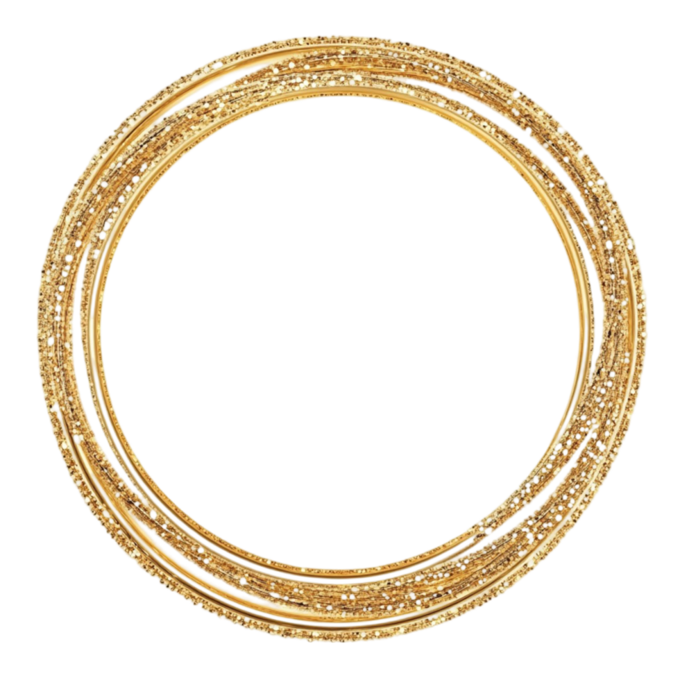 Vintage Gold Circle Frame png
