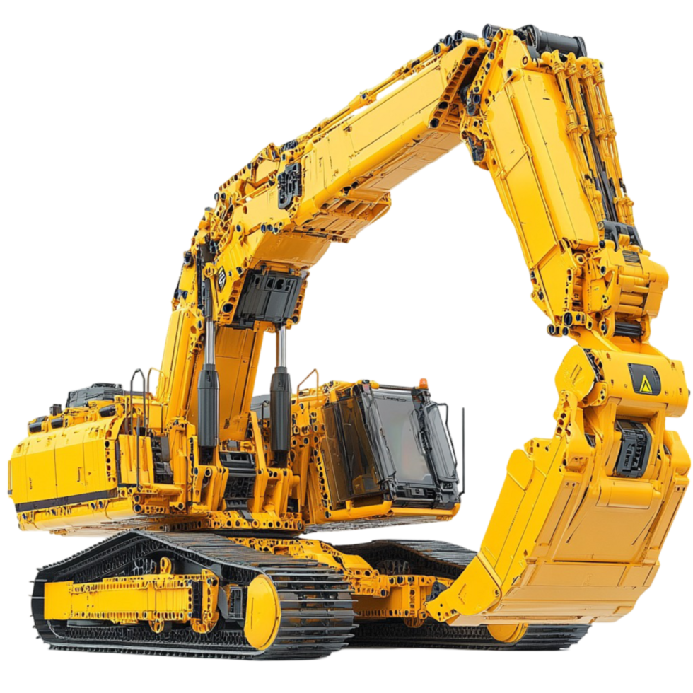 Heavy-Duty Yellow Excavator png