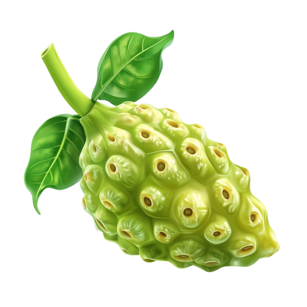 Exotic Noni Fruit with Green Spiky Surface png