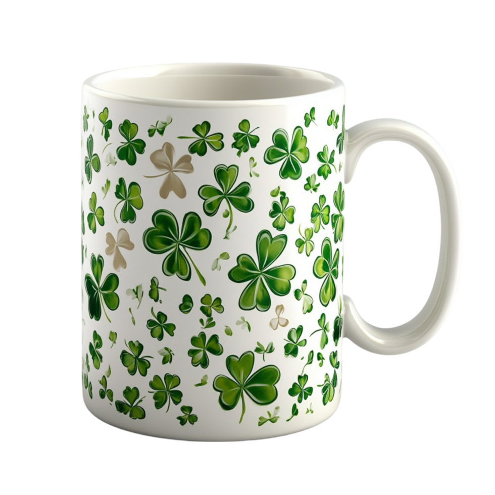 Shamrock Pattern Coffee Mug png