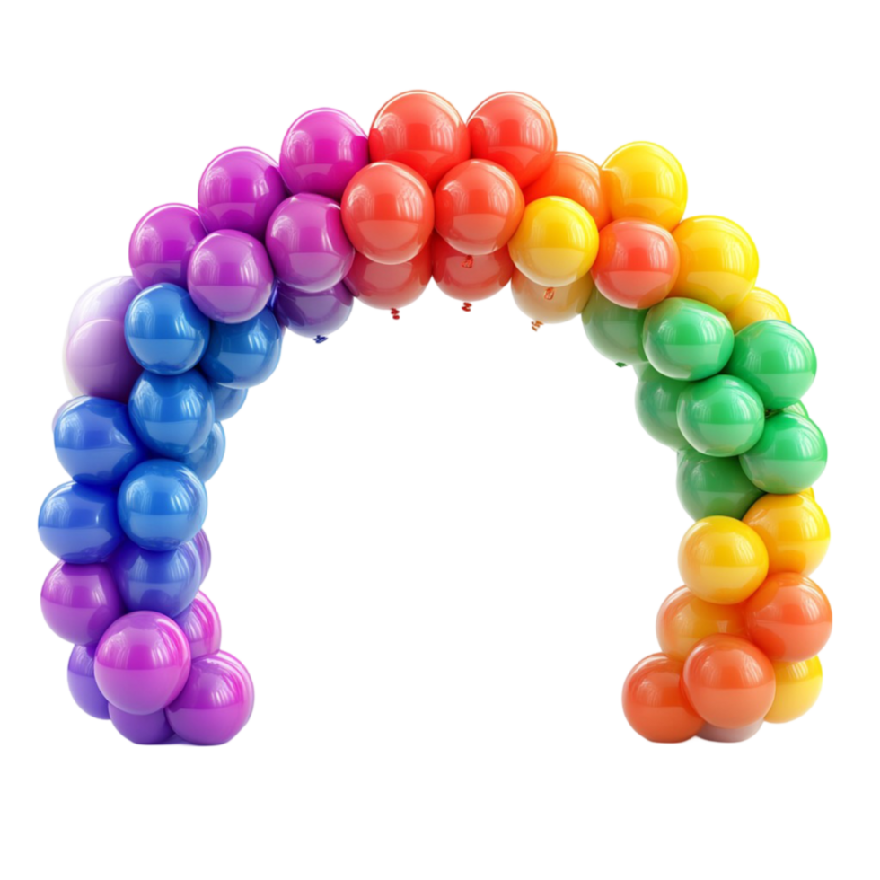 Colorful Balloon Arch for Events png