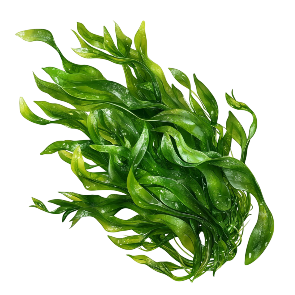 Realistic Green Seaweed with Natural Texture png