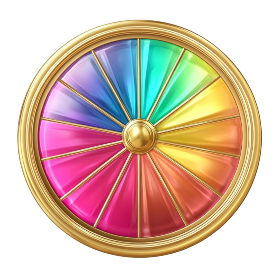 Shiny Rainbow-Colored Circular Disc png