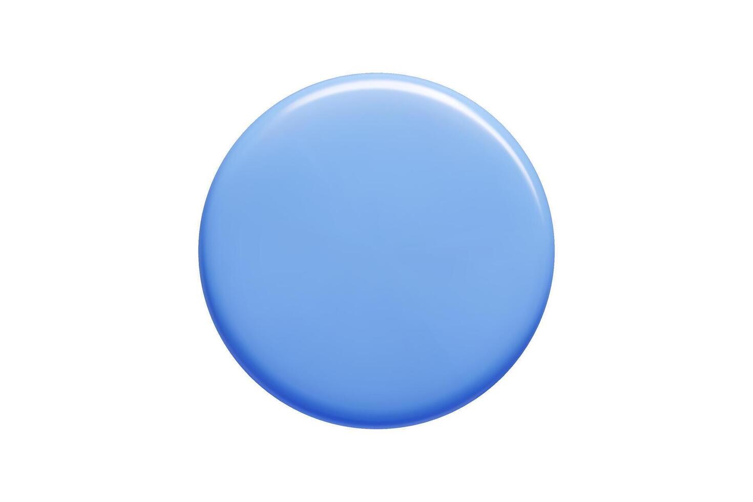 Blue 3d callout banner in circular shape with gradient shading. message bubble vector