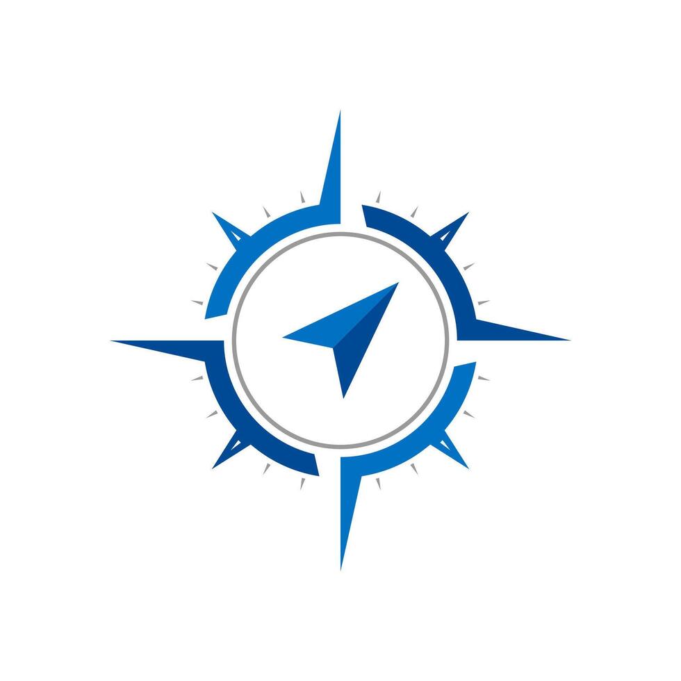 Compass icon. Compass icon isolated on white background. Modern compass logo design illustration. Navigation Logo maps. vector