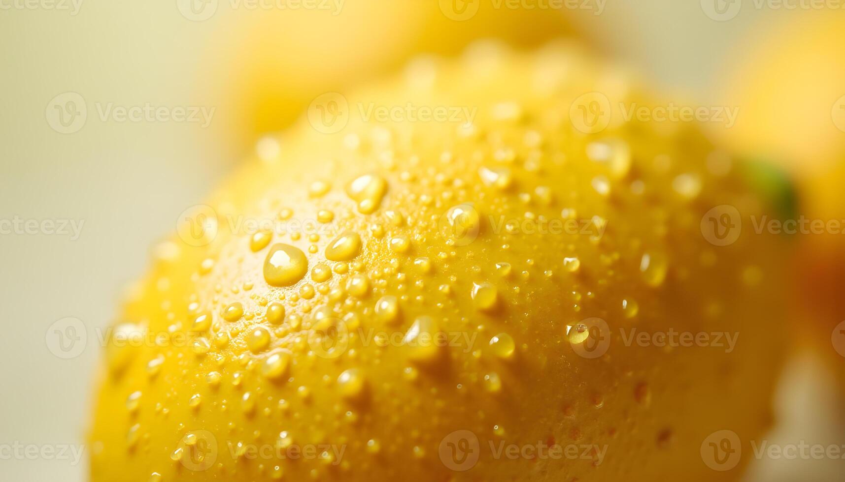 A close up of a lemon with water droplets photo