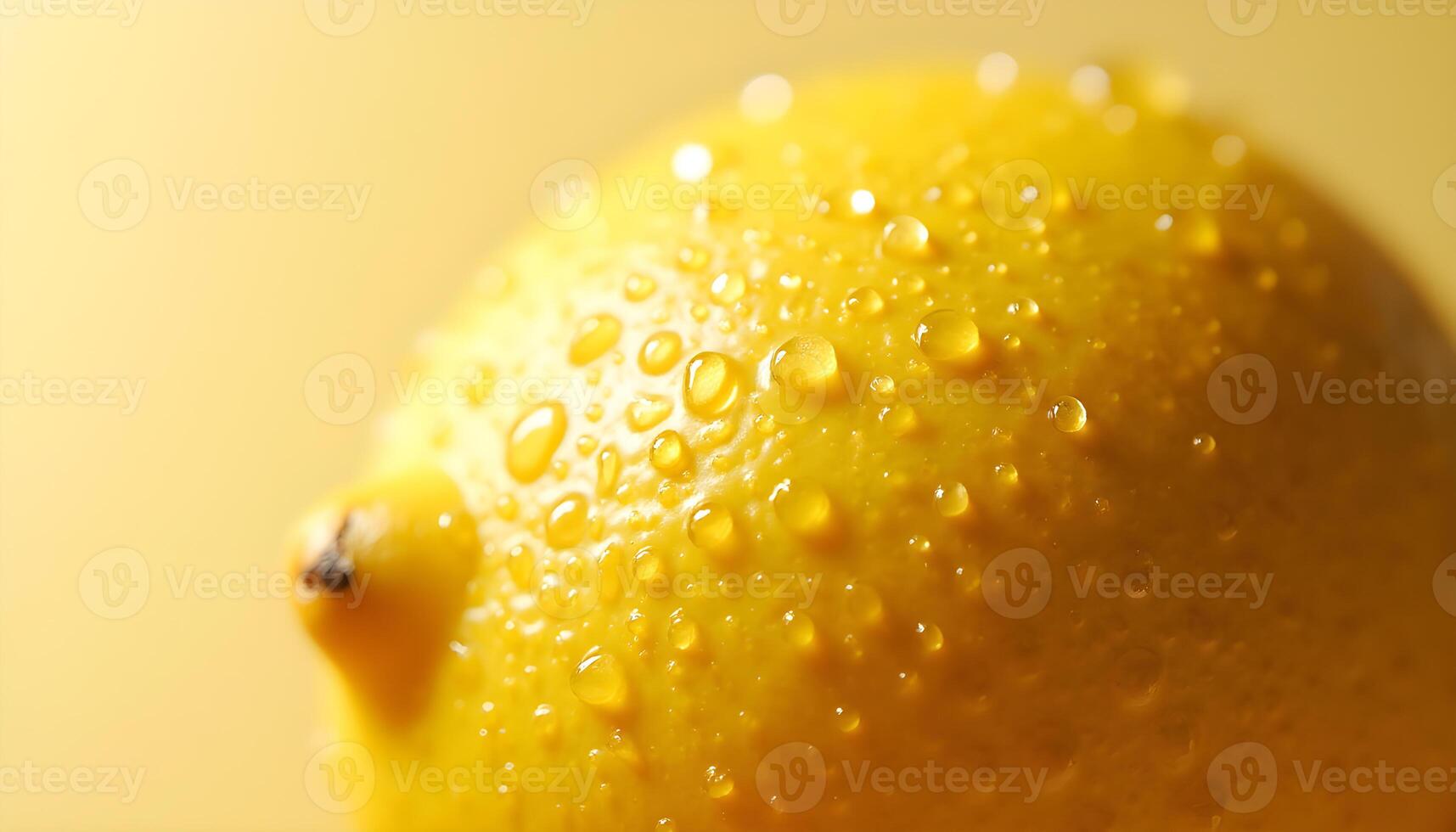 A close up of a lemon with water droplets photo