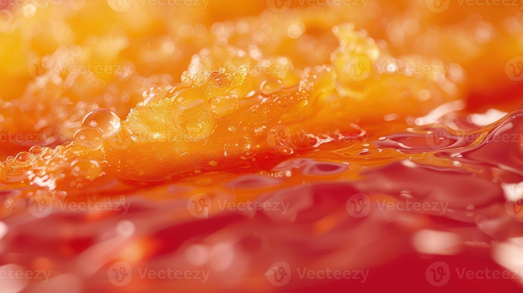 Close-up of a vibrant, textured surface resembling a fruit or dessert. photo
