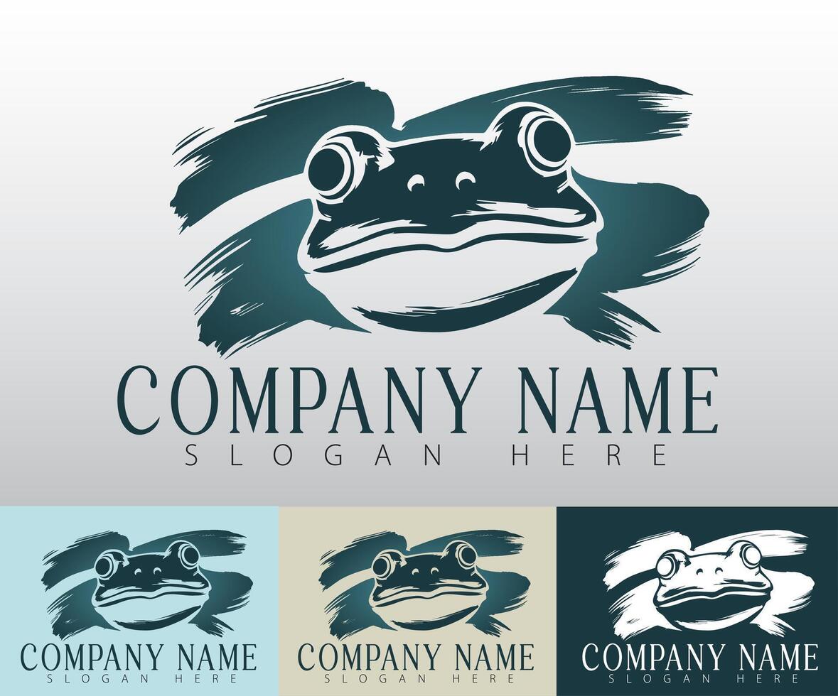 A minimalist approach to a frog design reflects adaptability, perfect for companies expanding their reach. vector