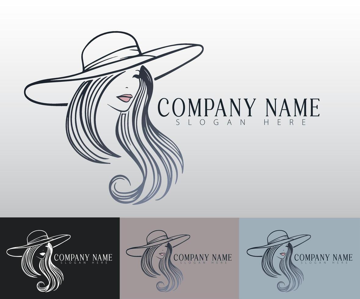 A sleek and modern logo concept that embodies the sophistication of the beauty and wellness industry. vector